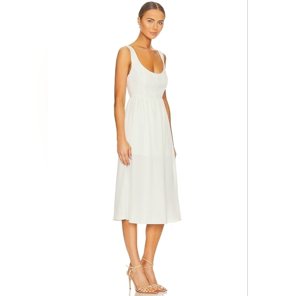 Revolve WeWoreWhat NWT Corset Midi Dress in Whisper White